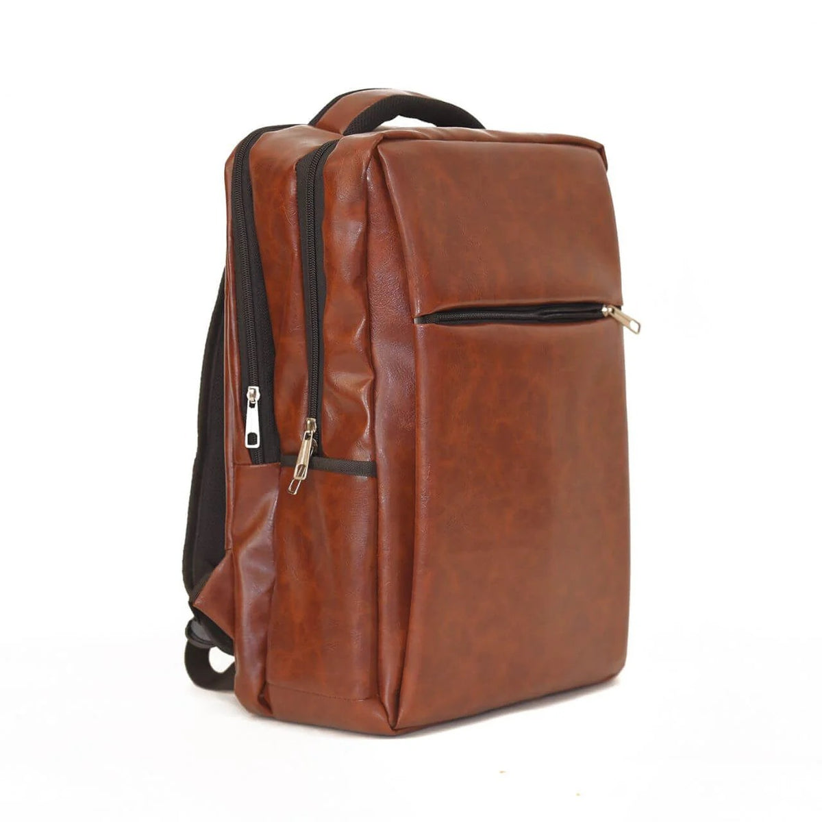 Premium Brown Leather Laptop Backpack for Men & Women | Business Travel Backpack