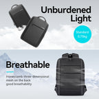 Premium Black Laptop Backpack | Waterproof Business Travel Bag