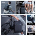 Premium Black Laptop Backpack | Waterproof Business Travel Bag