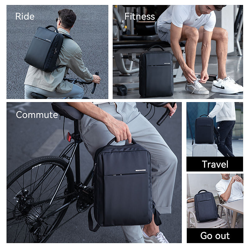 Premium Black Laptop Backpack | Waterproof Business Travel Bag